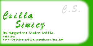 csilla simicz business card